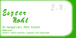 eszter mohl business card
